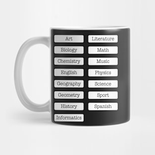 Subject Labels Mug